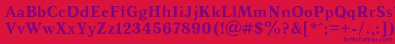 Antiquab Font – Purple Fonts on Red Background