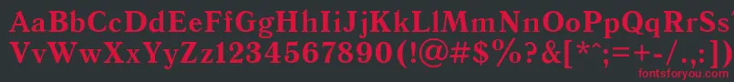 Antiquab Font – Red Fonts on Black Background