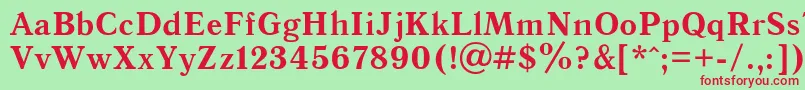 Antiquab Font – Red Fonts on Green Background