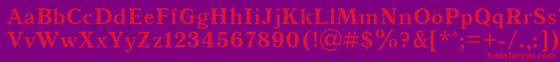 Antiquab Font – Red Fonts on Purple Background