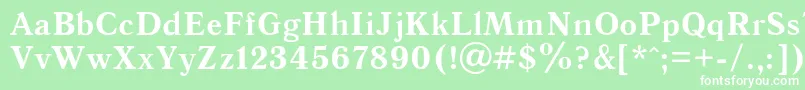 Antiquab Font – White Fonts on Green Background