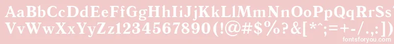 Antiquab Font – White Fonts on Pink Background