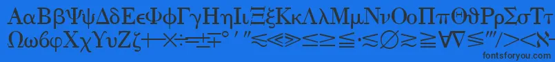 More about QuantapithreesskRegular Font QuantapithreesskRegular Font – Black Fonts on Blue Background