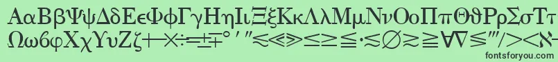 QuantapithreesskRegular Font – Black Fonts on Green Background