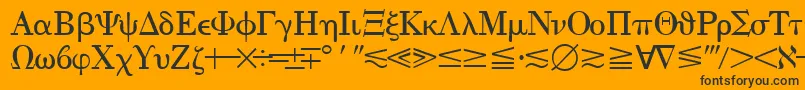 QuantapithreesskRegular Font – Black Fonts on Orange Background