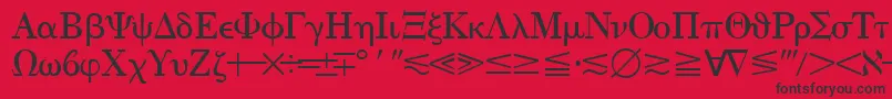QuantapithreesskRegular Font – Black Fonts on Red Background