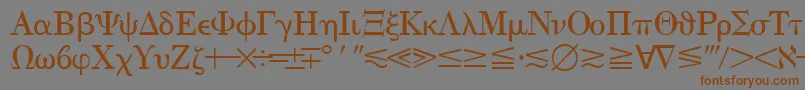 QuantapithreesskRegular Font – Brown Fonts on Gray Background