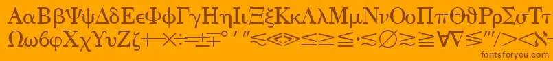 Подробнее о шрифте QuantapithreesskRegular Шрифт QuantapithreesskRegular – коричневые шрифты на оранжевом фоне