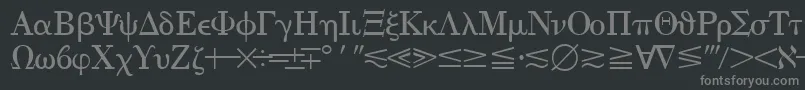 QuantapithreesskRegular Font – Gray Fonts on Black Background