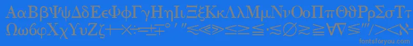 QuantapithreesskRegular Font – Gray Fonts on Blue Background