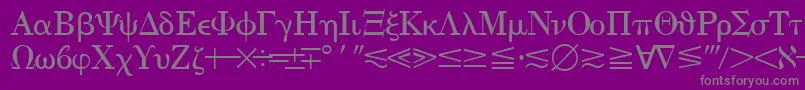 QuantapithreesskRegular Font – Gray Fonts on Purple Background