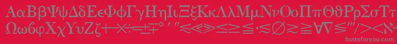 QuantapithreesskRegular Font – Gray Fonts on Red Background