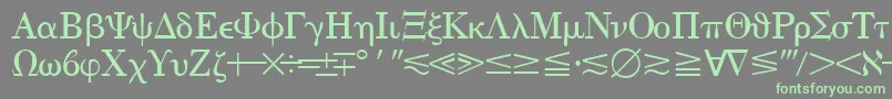QuantapithreesskRegular Font – Green Fonts on Gray Background