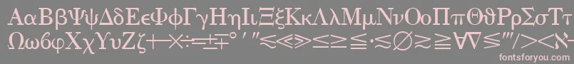QuantapithreesskRegular Font – Pink Fonts on Gray Background