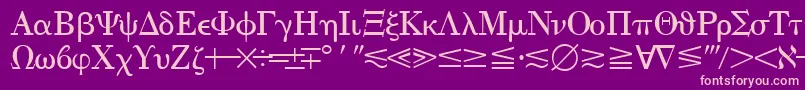QuantapithreesskRegular Font – Pink Fonts on Purple Background