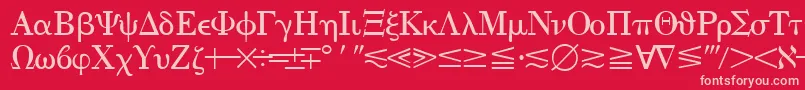 QuantapithreesskRegular Font – Pink Fonts on Red Background