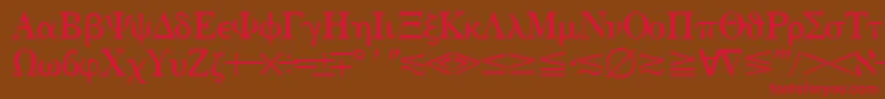 QuantapithreesskRegular Font – Red Fonts on Brown Background