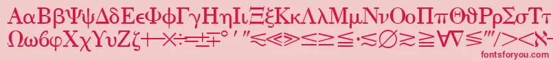 QuantapithreesskRegular Font – Red Fonts on Pink Background