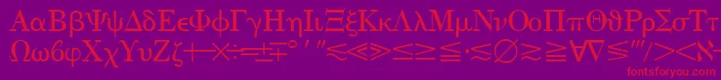 QuantapithreesskRegular Font – Red Fonts on Purple Background