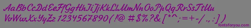 Jikharev Font – Purple Fonts on Gray Background
