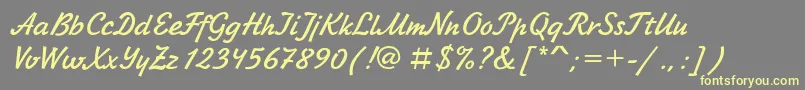 Jikharev Font – Yellow Fonts on Gray Background