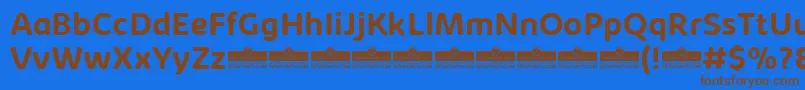 KabrioAbarthBoldTrial Font – Brown Fonts on Blue Background