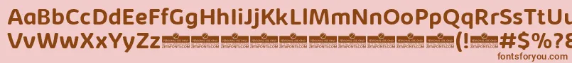 KabrioAbarthBoldTrial Font – Brown Fonts on Pink Background