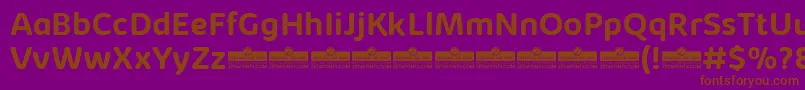 Шрифт KabrioAbarthBoldTrial – коричневые шрифты на фиолетовом фоне