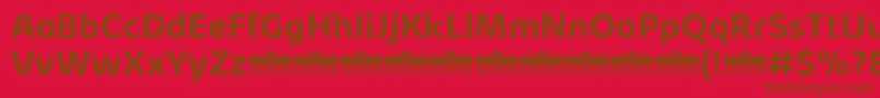 KabrioAbarthBoldTrial-Schriftart – Braune Schriften auf rotem Hintergrund