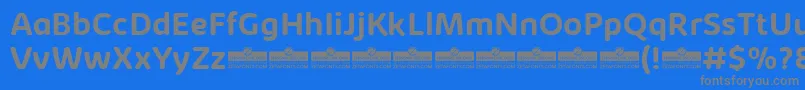 KabrioAbarthBoldTrial-fontti – harmaat kirjasimet sinisellä taustalla