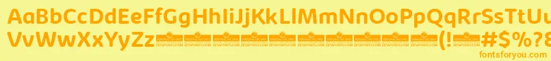KabrioAbarthBoldTrial Font – Orange Fonts on Yellow Background