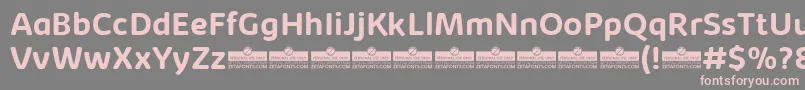 フォントKabrioAbarthBoldTrial – 灰色の背景にピンクのフォント