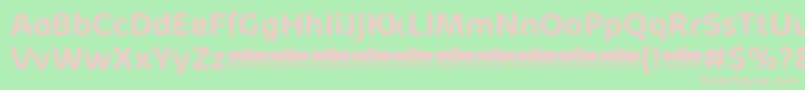 Шрифт KabrioAbarthBoldTrial – розовые шрифты на зелёном фоне