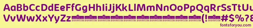 KabrioAbarthBoldTrial Font – Purple Fonts on Yellow Background