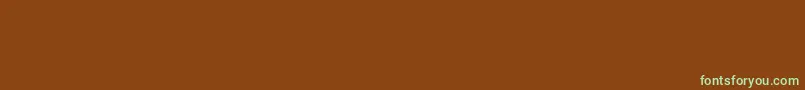 Czcionka Transfrm – zielone czcionki na brązowym tle
