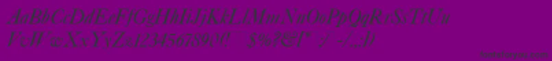 CaslonItalicPlain Font – Black Fonts on Purple Background