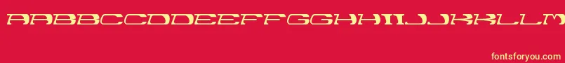 フォントGarth – 黄色の文字、赤い背景