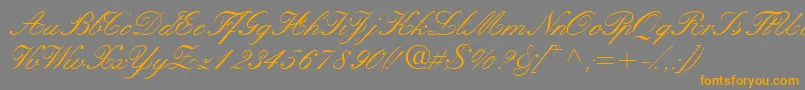 Шрифт Quillscriptssk – оранжевые шрифты на сером фоне