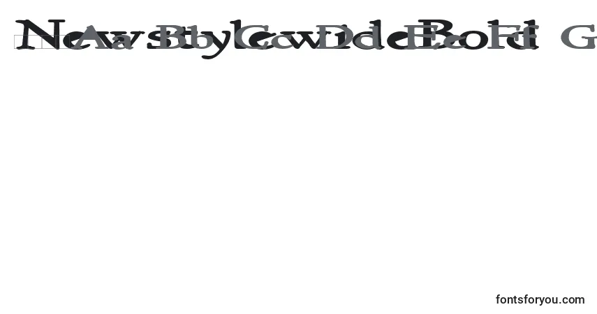 Шрифт NewstylewideBold – алфавит, цифры, специальные символы