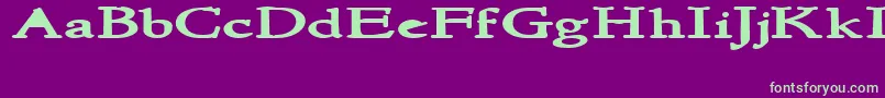 NewstylewideBold Font – Green Fonts on Purple Background