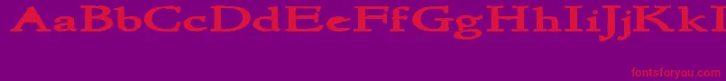 NewstylewideBold Font – Red Fonts on Purple Background