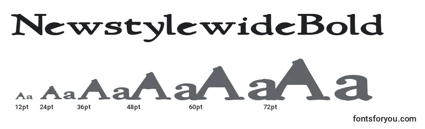 NewstylewideBold Font Sizes