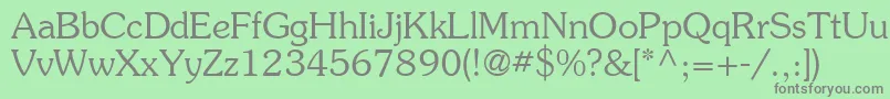 フォントAgsouc – 緑の背景に灰色の文字