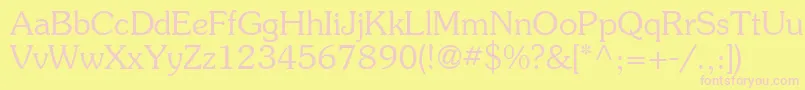 Agsouc Font – Pink Fonts on Yellow Background