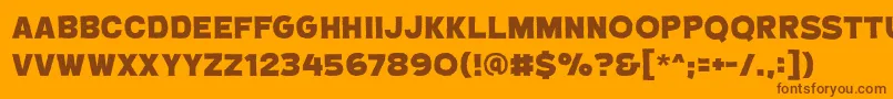 CryptcreepbbHeavy Font – Brown Fonts on Orange Background