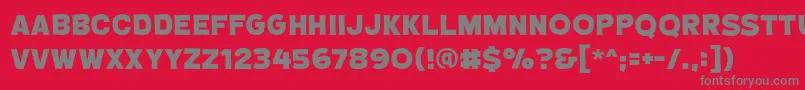CryptcreepbbHeavy Font – Gray Fonts on Red Background