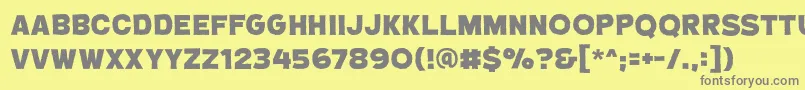 CryptcreepbbHeavy Font – Gray Fonts on Yellow Background
