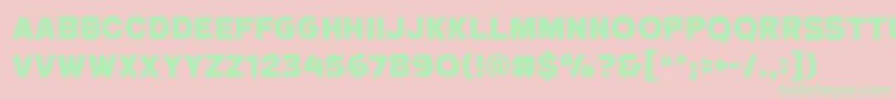 CryptcreepbbHeavy Font – Green Fonts on Pink Background