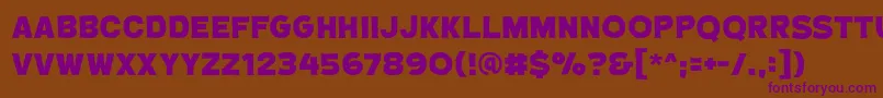 CryptcreepbbHeavy Font – Purple Fonts on Brown Background