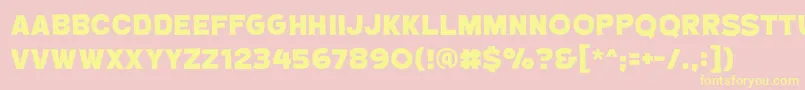 CryptcreepbbHeavy Font – Yellow Fonts on Pink Background